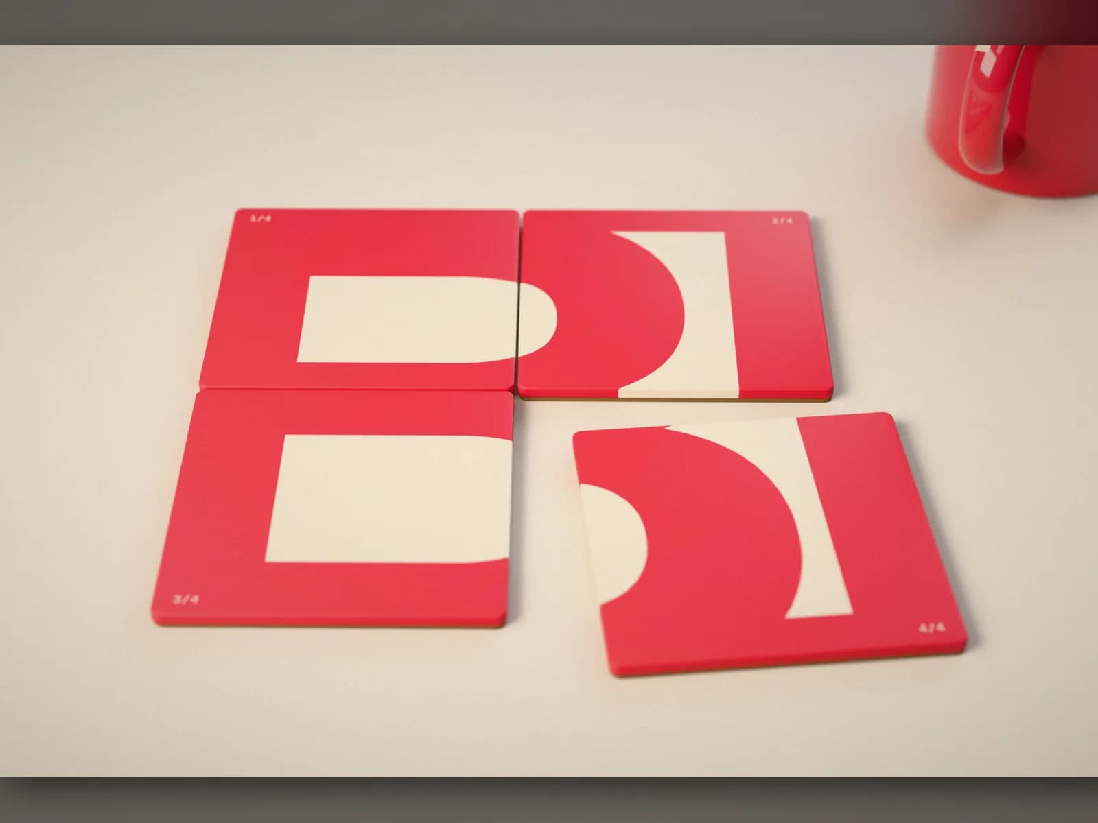 Fold B]: coasters that build the mark