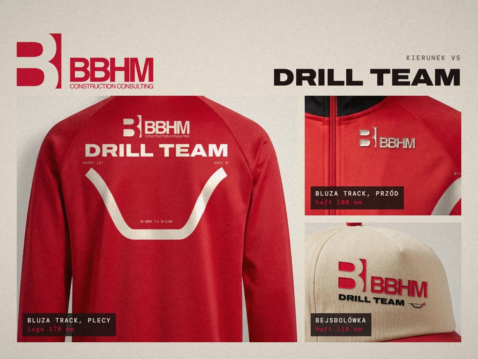 Drill Team: 10 cm chest embroidery