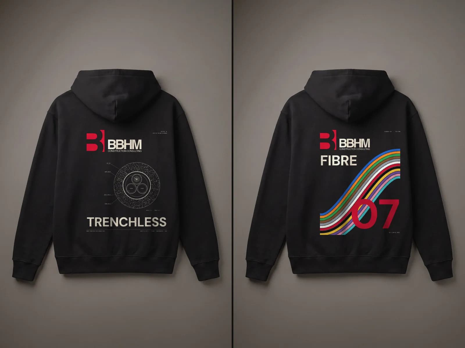 Hoodies, back: Trenchless and Fibre 07