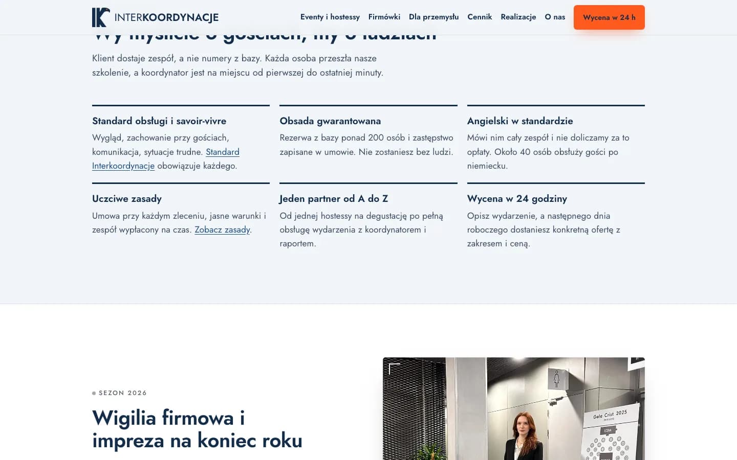 interkoordynacje.pl — standardy obsługi