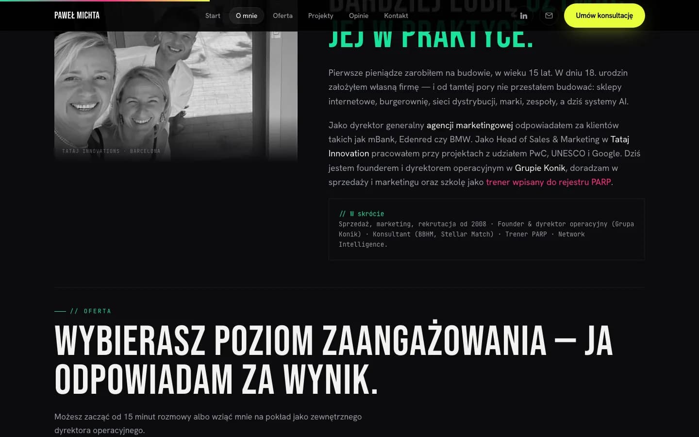 pmichta.com — poziomy współpracy