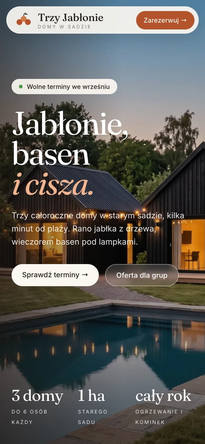 Trzy Jabłonie (marka fikcyjna) — widok mobilny