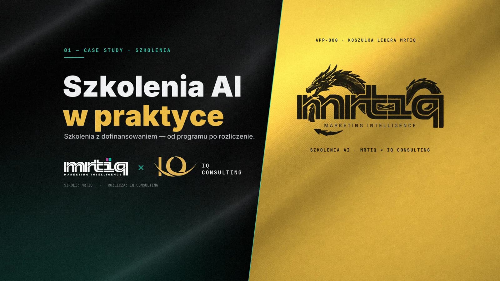 Szkolenia AI w praktyce — mrtiq × IQ Consulting: szkoli mrtiq, rozlicza IQ Consulting